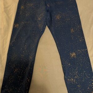 ZYIA Midnight Blue and Gold Speckle Leggings
